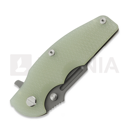 Сгъваем нож Hinderer Jurassic Clip Point Magnacut Working Finish, translucent green