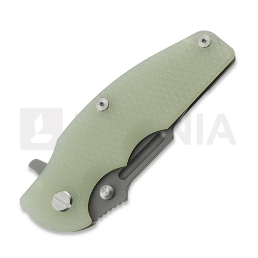 Сгъваем нож Hinderer Jurassic Clip Point Magnacut Working Finish, translucent green