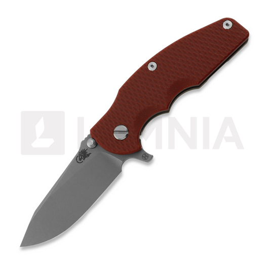 Hinderer Jurassic Magnacut Slicer fällkniv, Battle Bronze, Red