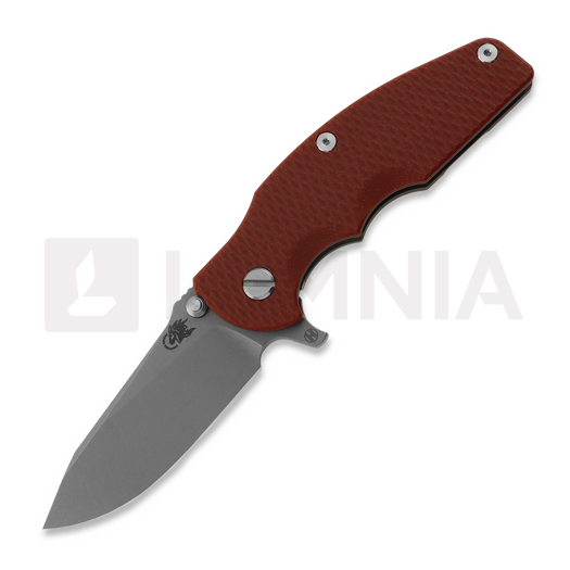 Hinderer Jurassic Magnacut Slicer 접이식 나이프, Battle Bronze, Red