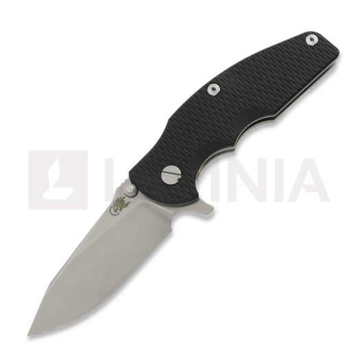 Hinderer Jurassic Magnacut Slicer Flat Grind sulankstomas peilis, Stonewash, Black