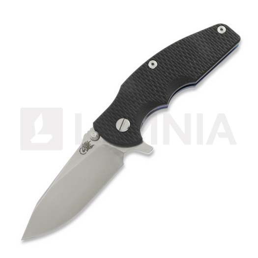 มีดพับ Hinderer Jurassic Magnacut Slicer Flat Grind, Stonewash Blue, Black