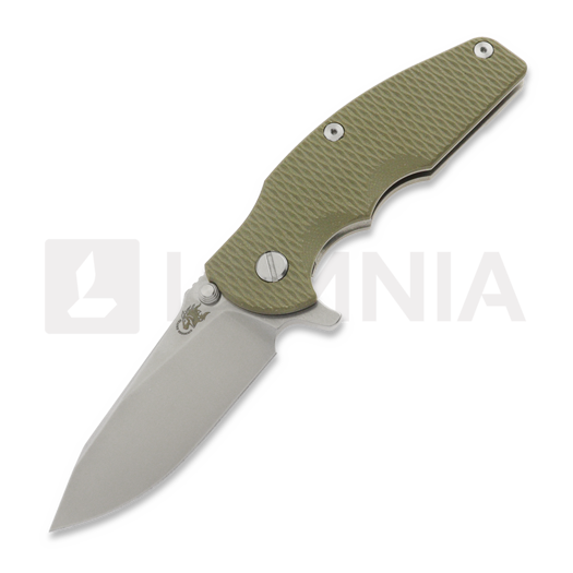 Saliekams nazis Hinderer Jurassic Magnacut Slicer Flat Grind, Stonewash, OD Green