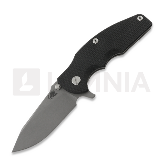 Hinderer Jurassic Magnacut Slicer Flat Grind sulankstomas peilis, Working Finish, Black