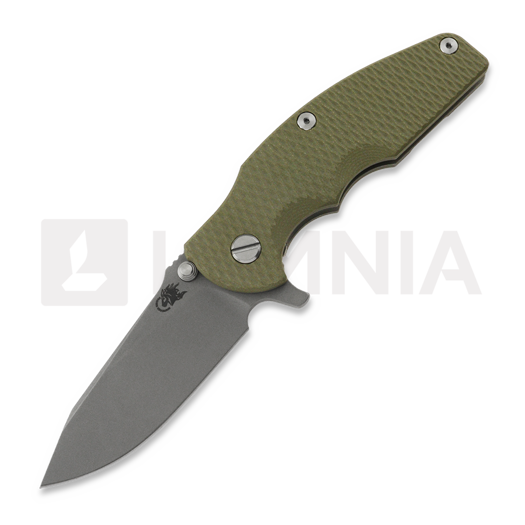 Hinderer Jurassic Magnacut Slicer Flat Grind 折叠刀, Working Finish, OD Green