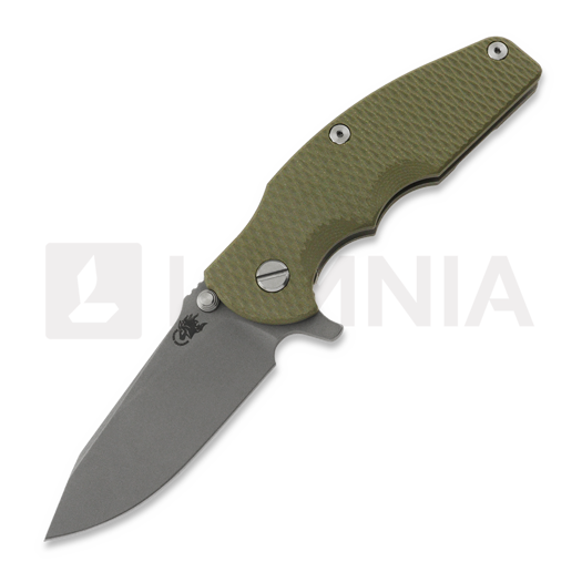 Hinderer Jurassic Magnacut Slicer Flat Grind סכין מתקפלת, Working Finish, OD Green