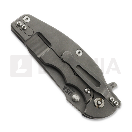 Hinderer Jurassic Magnacut Slicer Flat Grind sulankstomas peilis, Working Finish, Translucent Green