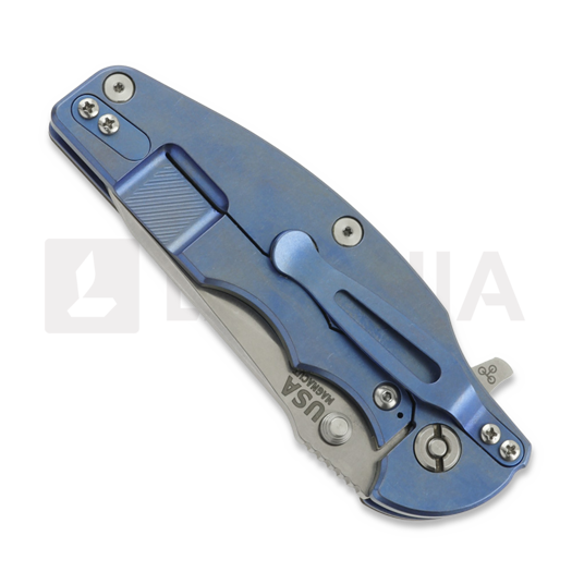 Hinderer Jurassic Magnacut Slicer sulankstomas peilis, Stonewash Blue, Black