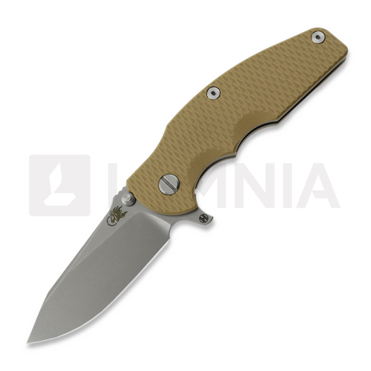 Hinderer Jurassic Magnacut Slicer folding knife, Stonewash, Coyote