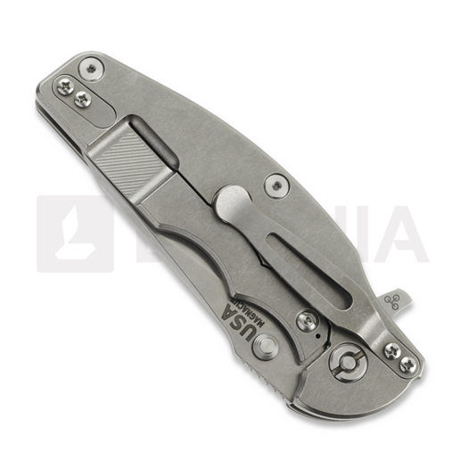 Hinderer Jurassic Magnacut Slicer sulankstomas peilis, Stonewash, OD Green