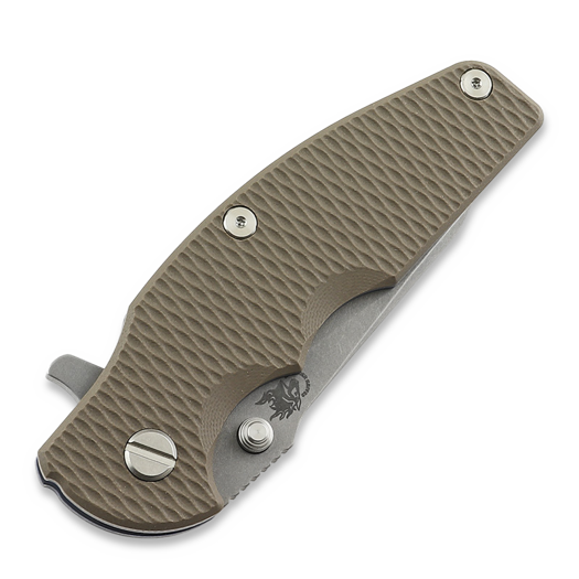 Couteau pliant Hinderer Jurassic Magnacut Slicer, Tri-Way Battle Blue, FDE G10