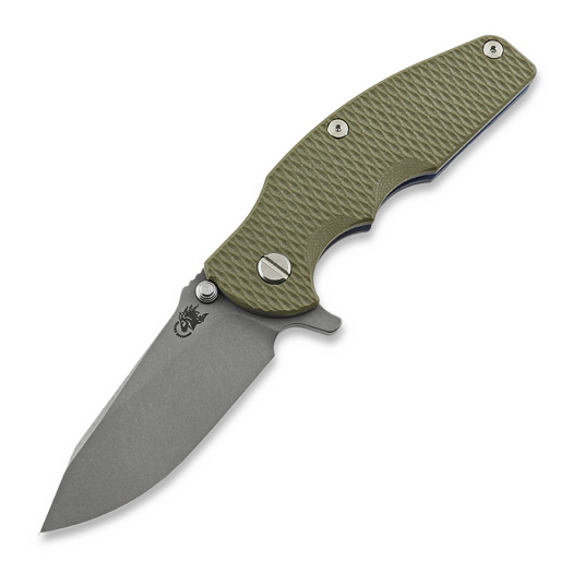 Hinderer Jurassic Magnacut Slicer vouwmes, Tri-Way Battle Blue, OD Green G10