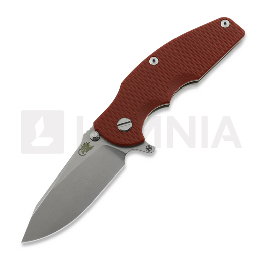 Hinderer Jurassic Magnacut Slicer Tri-Way Red G-10 סכין מתקפלת