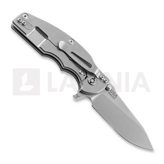 Hinderer Jurassic Magnacut Slicer sulankstomas peilis, Tri-Way Stonewash, Black G10