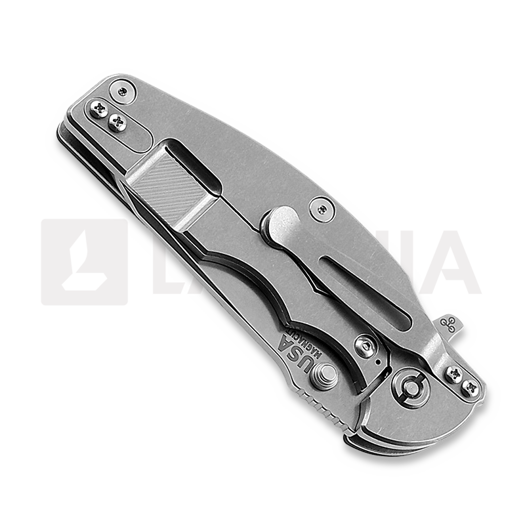 Hinderer Jurassic Magnacut Slicer sulankstomas peilis, Tri-Way Stonewash, Black G10