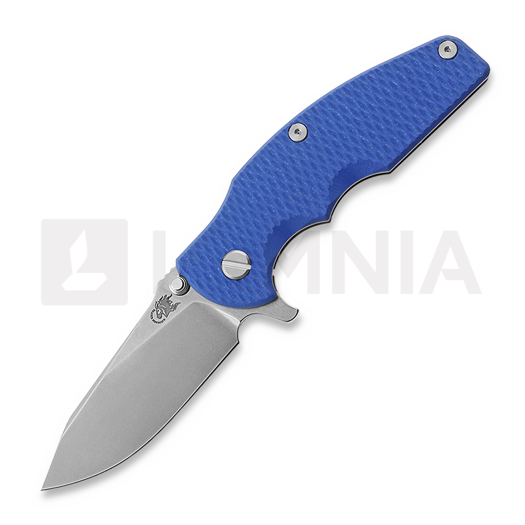 Navaja Hinderer Jurassic Magnacut Slicer, Tri-Way Stonewash, Blue G10