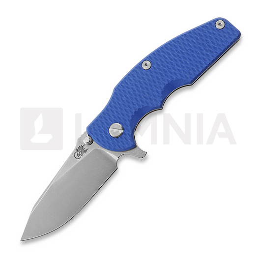 Hinderer Jurassic Magnacut Slicer סכין מתקפלת, Tri-Way Stonewash, Blue G10