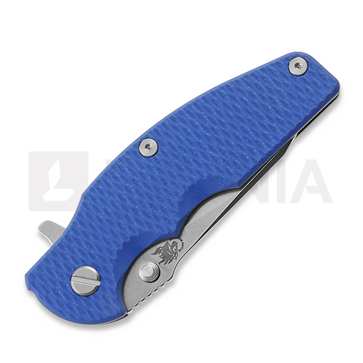 Coltello pieghevole Hinderer Jurassic Magnacut Slicer, Tri-Way Stonewash, Blue G10
