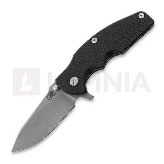 Couteau pliant Hinderer Jurassic Magnacut Slicer, Tri-Way Working Finish, Black G10