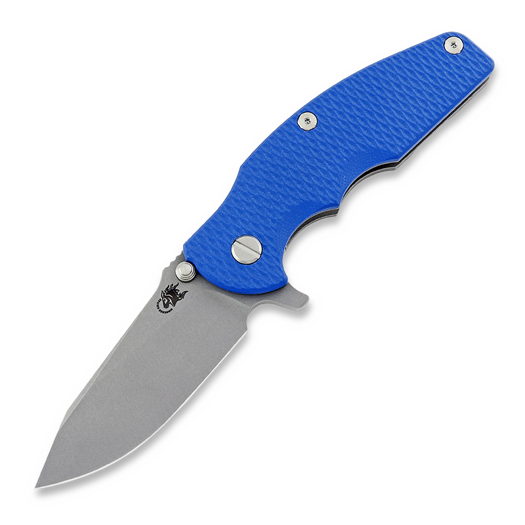 Coltello pieghevole Hinderer Jurassic Magnacut Slicer, Tri-Way Working Finish, Blue G10