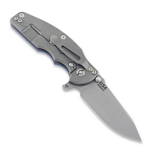 Coltello pieghevole Hinderer Jurassic Magnacut Slicer, Tri-Way Working Finish, Blue G10