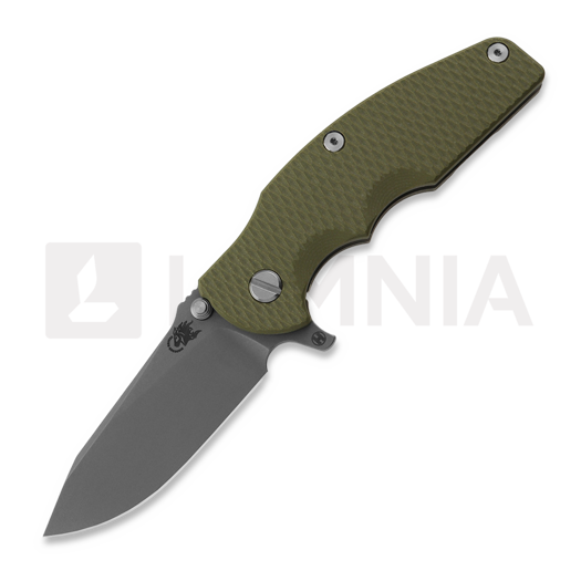 Hinderer Jurassic Magnacut Slicer sulankstomas peilis, Working Finish, OD Green