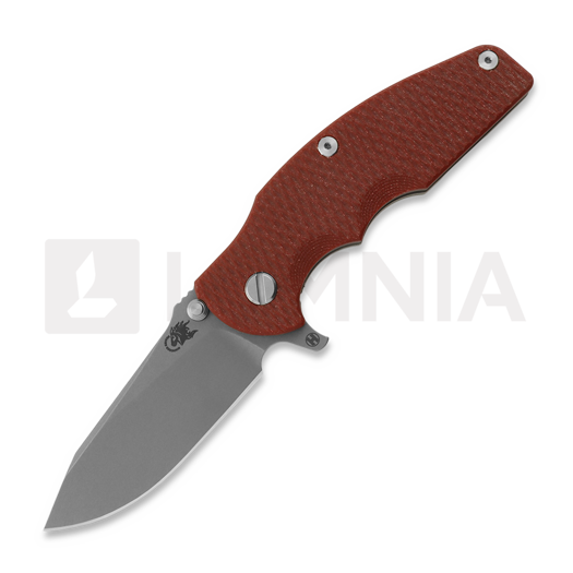 Navaja Hinderer Jurassic Magnacut Slicer, Working Finish, Red