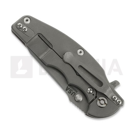 Hinderer Jurassic Magnacut Slicer sulankstomas peilis, Working Finish, Red