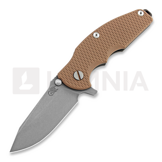 Hinderer Jurassic Spearpoint fällkniv, battle bronze, coyote