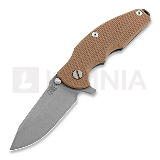Couteau pliant Hinderer Jurassic Spearpoint, battle bronze, coyote