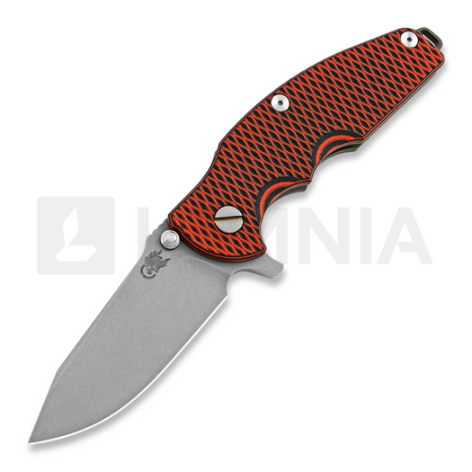Hinderer Jurassic Spearpoint összecsukható kés, battle bronze, orange/black