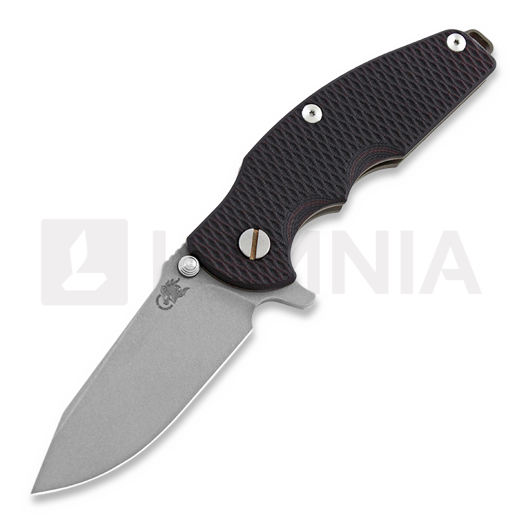 Hinderer Jurassic Spearpoint 접이식 나이프, battle bronze, red/black