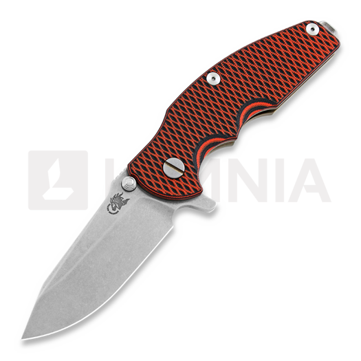 Складной нож Hinderer Jurassic Spearpoint, stonewash bronze, orange/black