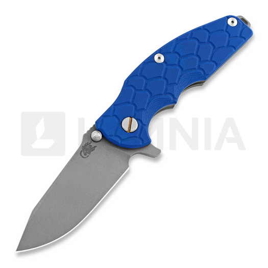 Hinderer Jurassic Spearpoint סכין מתקפלת, working finish, Blue Scale