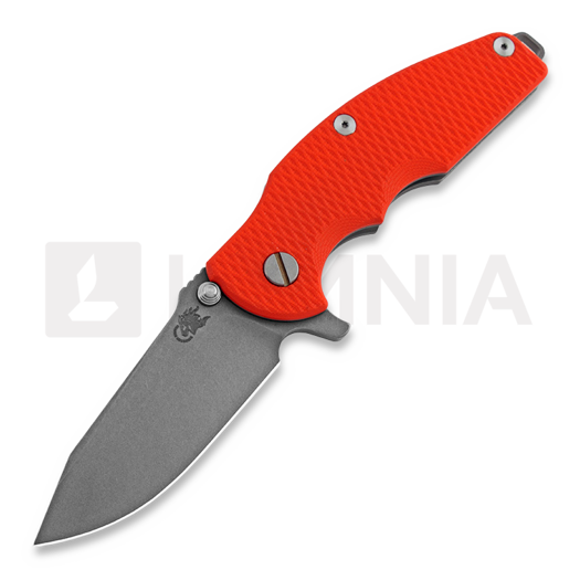 Hinderer Jurassic Spearpoint סכין מתקפלת, working finish, כתום