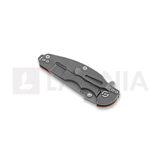 Hinderer Jurassic Spearpoint sulankstomas peilis, working finish, oranžinėnge