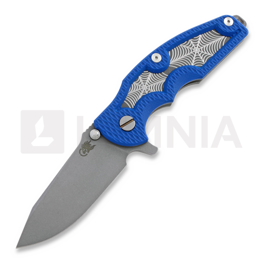 Hinderer Jurassic Spearpoint 折叠刀, working finish, Spider Blue