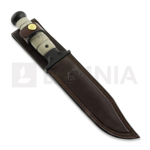 Hinderer KABAR 3V Stonewash, OD Green Micarta