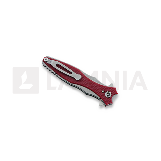 Coltello pieghevole Hinderer Maximus 20CV, rosso