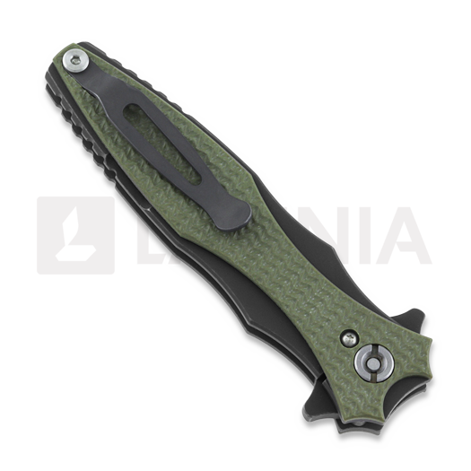 Coltello pieghevole Hinderer Maximus Bayonet Grind Tri-Way Battle Black OD Green G10