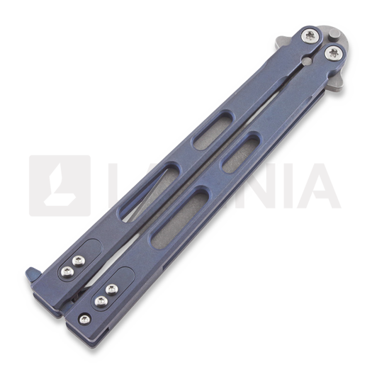 Hinderer Nieves Spanto TI Balisong perhosveitsi, battle blue