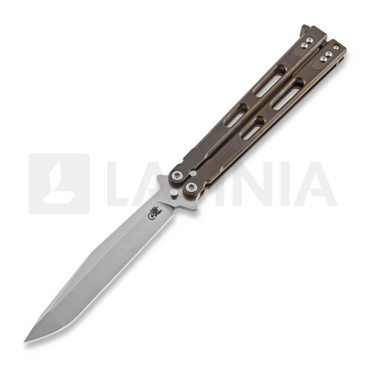 Hinderer Nieves Spanto TI SW Balisong perhosveitsi, bronze