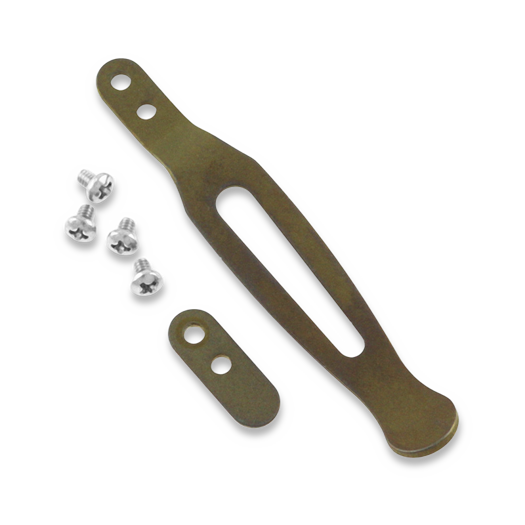 Hinderer Pocket Clip & Filler Tab set Titanium Battle Bronze