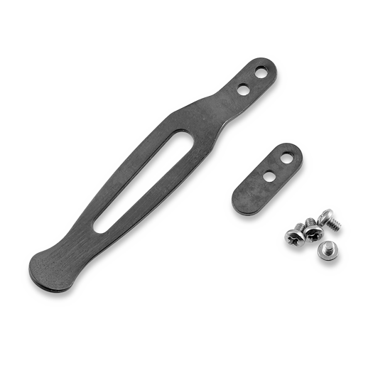 Hinderer Pocket Clip & Filler Tab set Titanium Old Battle Black