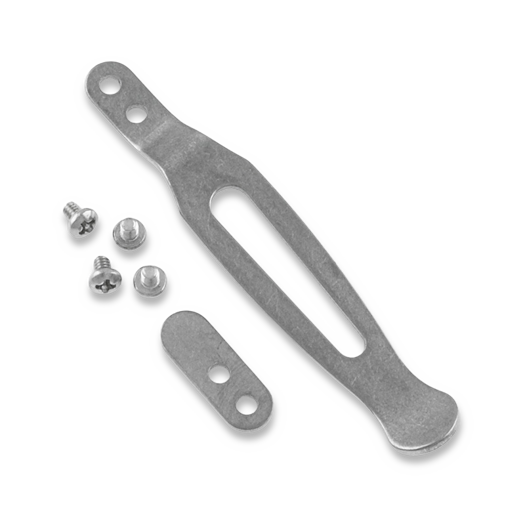 Hinderer Pocket Clip & Filler Tab set Titanium Stonewash