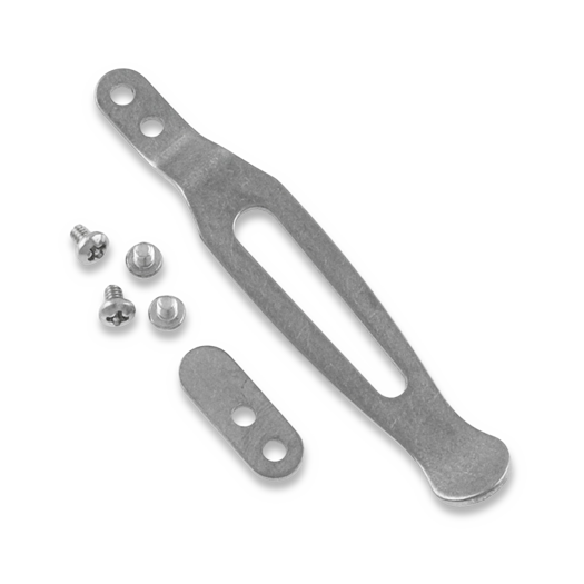Hinderer Pocket Clip & Filler Tab set Titanium Stonewash