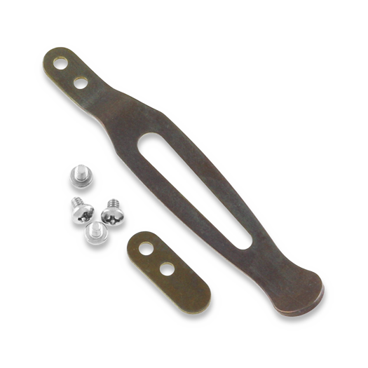 Hinderer Pocket Clip & Filler Tab set Titanium Stonewash Bronze