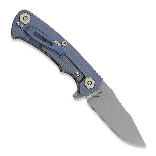 Zavírací nůž Hinderer Project x Magnacut Clip Point Tri-Way Battle Blue, Blue G10