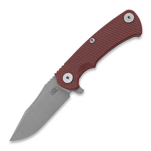 Saliekams nazis Hinderer Project x Magnacut Clip Point Tri-Way Working Finish Red G10