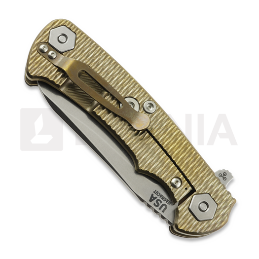 Saliekams nazis Hinderer Project X Magnacut Sheepsfoot Stonewash Bronze Coyote G-10